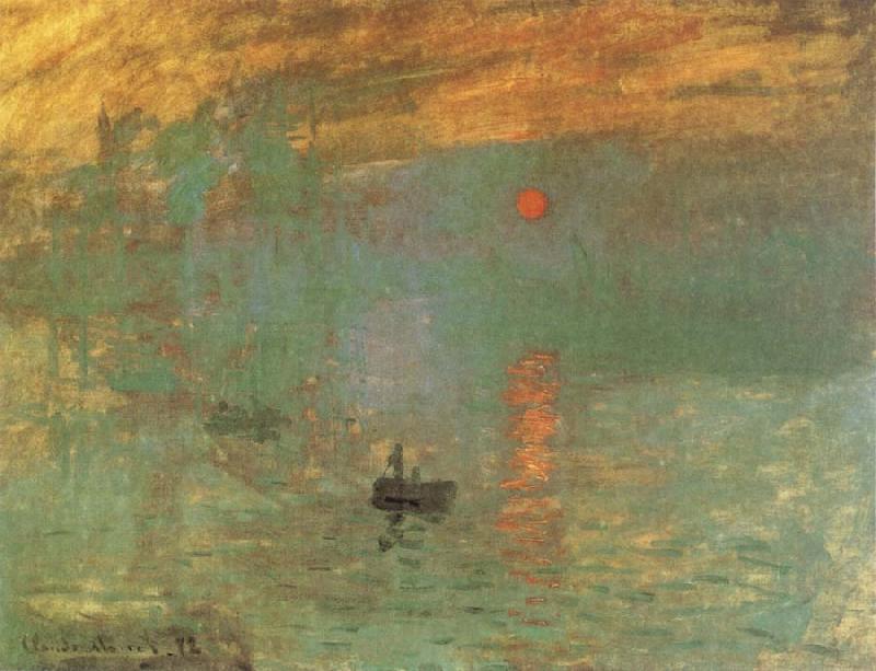Claude Monet sunrise oil painting image